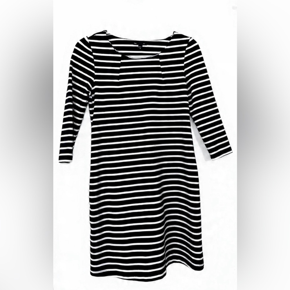 GAP Navy and White Long Sleeve Dress